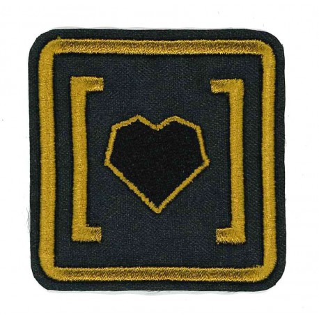 Embroidery patch SQUARE HEART 6cm x 6cm