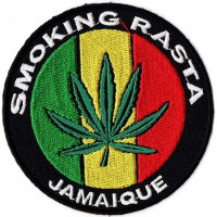  embroidered patch JAMAIQUE SMOKING 8cM