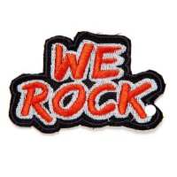 Embroidery Patch WE ROCK 9cm x 4cm