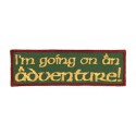 Embroidery patch Bilbo Hobbit - I,m Going On An Adventure - Lord of the Rings 10cm x 3cm