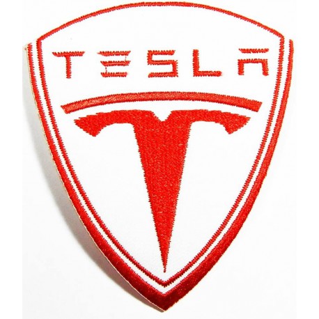 Parche bordado TESLA 6cm x 9cm