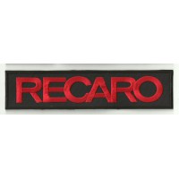 Parche bordado RECARO NEGRO / ROJO 9cm x 2,5cm
