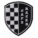 Embroidery patch META CAFE RACER FLAG SHIELD 9cm x 6,5cm