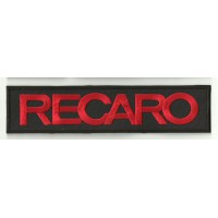 Parche bordado RECARO NEGRO / ROJO 15cm x 4cm