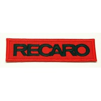 Embroidery patch RECARO RED / BLACK 15cm x 4cm