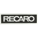 Patch embroidery RECARO BLACK/WHITE 15cm x 4cm