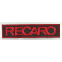 Embroidery patch RECARO BLACK/RED/RED 15cm x 4cm