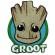 Embroidery patch GROOT GUARDIANS OF THE GALAXY MARVEL 5,5cm x 7cm