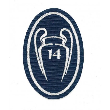 Embroidery patch 14 CUPS CHAMPIONS REAL MADRID 5CM X 7,5cm
