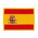Embroidery patch SPAIN FLAG SHIELD YELLOW EDGE 7cm x 5cm