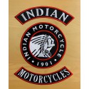 Parche bordado INDIAN MOTORCYCLE 1901 27cm x 35cm