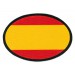 Embroidered patch and textile FLAG SPAIN ROUND 7cm