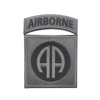 Embroidery patch AIRBORNE GREY 5,5cm x 8cm