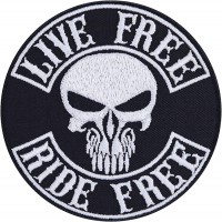 Embroidery patch LIVE FREE RIDE FREE 8cm