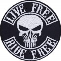 Embroidery patch LIVE FREE RIDE FREE 8cm