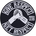 Embroidery patch GIVE RESPECT 8cm