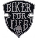 Embroidery patch BIKER FOR LIFE 7,5cm x 6,3cm