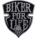 Embroidery patch BIKER FOR LIFE 7,5cm x 6,3cm