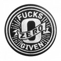 Embroidery patch ZERO FUCKS GIVEN 8cm 