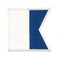 Embroidery patch NAUTICAL FLAG AND DIVING 5cm x 5cm