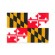 Embroidery and textile patch MARYLAND FLAG 4cm x 3cm