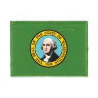 Embroidery and textile patch WASHINGTON FLAG 4cm x 3cm