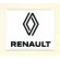 Embroidery patch white RENAULT 8cm x 7cm