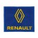 Embroidery patch blue RENAULT 8cm x 7cm