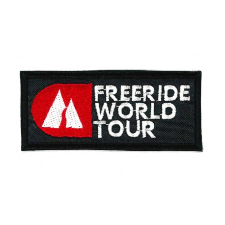 embroidery patch FREERIDE WORLD TOUR 6cm x 3cm