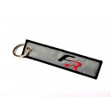 Tags embroidered keyring FR 11cm x 2,5cm