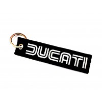 Tags embroidered keyring DUCATI 11cm x 2,5cm