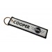 Tags embroidered keyring Mini Cooper 11cm x 2,5cm