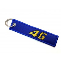 Tags embroidered keyring VALENTINO ROSSI 44 11cm x 2,5cm