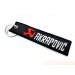 Tags embroidered keyring ABARTH BLACK 11cm x 2,5cm