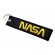 Llavero de tela bordado NASA NEGRO 11cm x 2,5cm