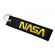Tags embroidered keyring NASA BLACK 11cm x 2,5cm