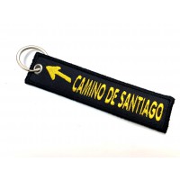 Tags embroidered keyring CAMINO DE SANTIAGO 11cm x 2,5cm