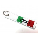Tags embroidered keyring FIAT 500 11cm x 2,5cm