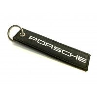 Tags embroidered keyring PORSCHE 11cm x 2,5cm
