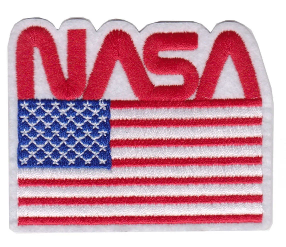 Parche bordado NASA NEGRO 13,5cm x 5,25cm
