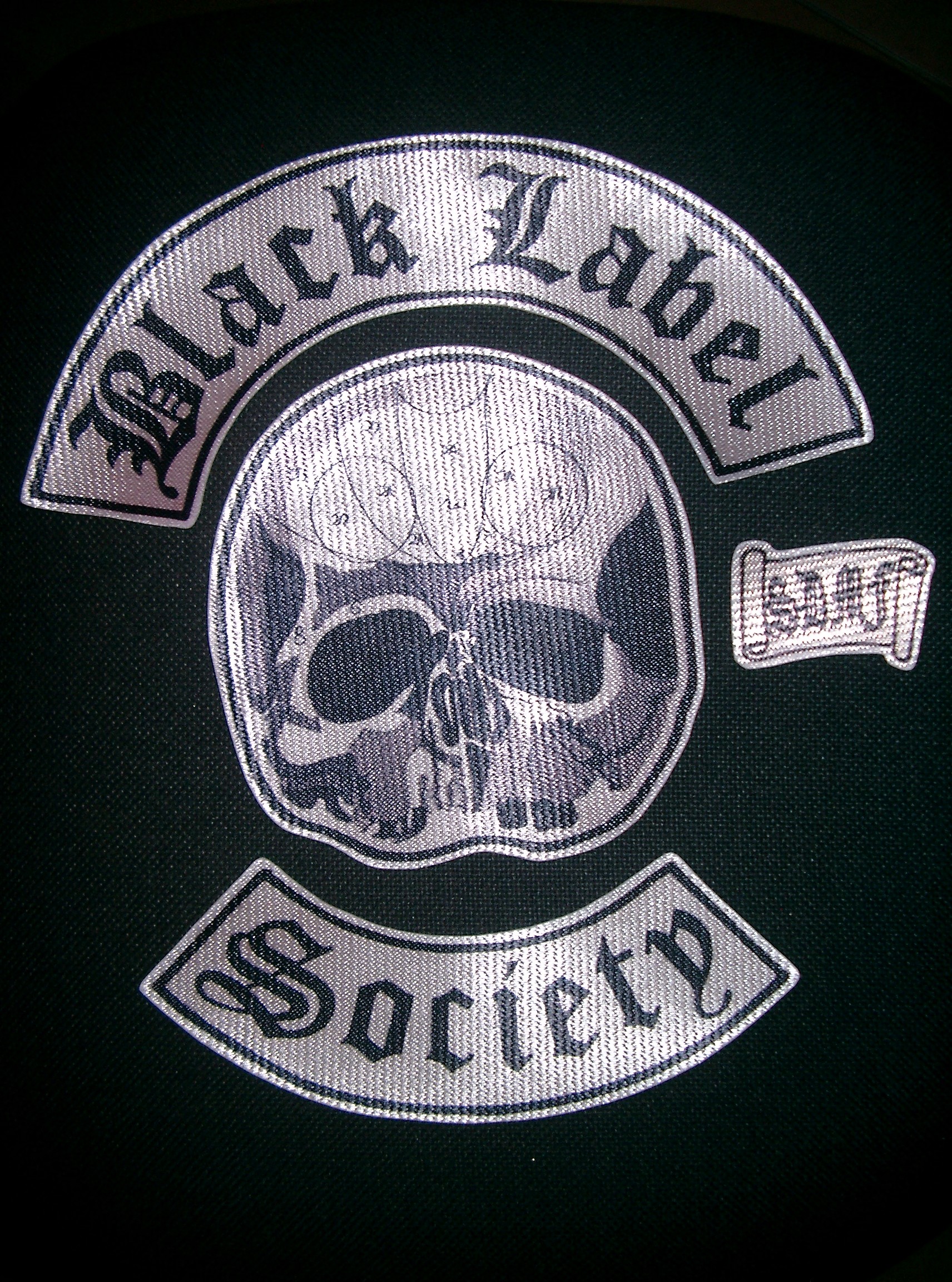 Patch Du Groupe BLS Black Label Society Noir Et Blanc 10x7 M Hard Rock Roll Ecusson Thermocollant
