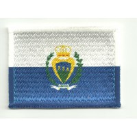 Patch embroidery and textile FLAG SAN MARINO 7CM X 5 CM
