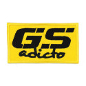 Embroidery patch BMW GS ADDICT yellow 9cm x 5cm