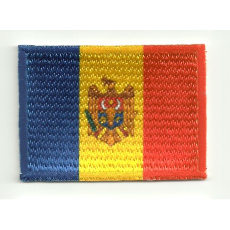 Patch embroidery and textile FLAG MOLDOVA 4CM x 3CM