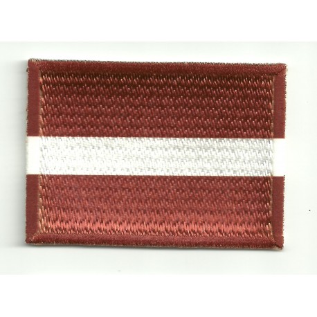 Patch embroidery and textile FLAG LATVIA 4CM x 3CM