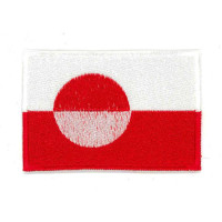 Embroidery patch FLAG GROENLANDIA 7CM x 4,5CM