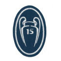 Parche bordado 15 COPAS CHAMPIONS REAL MADRID LA DECIMOQUINTA 5cm x 7,5cm. 