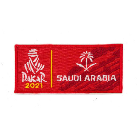 Parche bordado DAKAR 2021 SAUDI ARABIA 8cm x 3,5cm