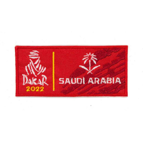 Parche bordado DAKAR 2022 SAUDI ARABIA 8cm x 3,5cm