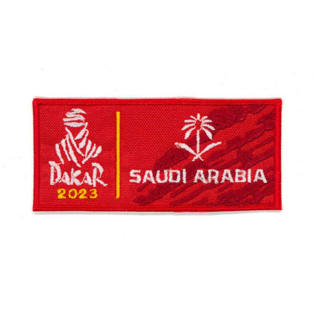 Parche bordado DAKAR 2023 SAUDI ARABIA 8cm x 3,5cm